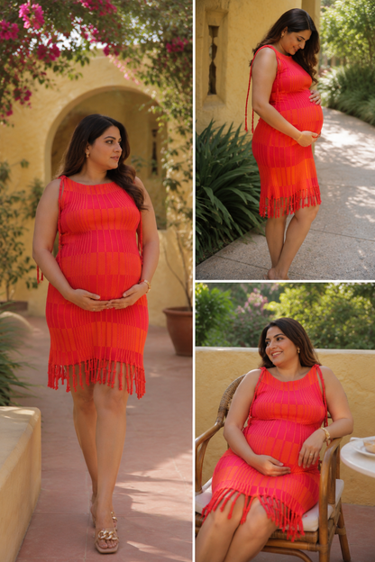 Chiquita | Orange & Pink Baby Shower Dress
