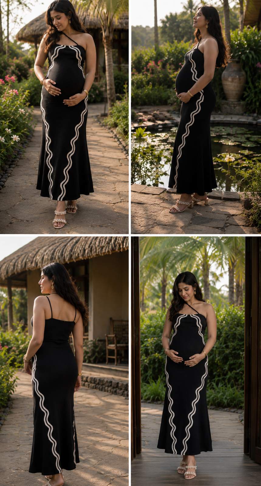 Santana - One Shoulder A-Line Baby Shower Dress
