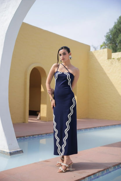 Santana Dress - Navy Blue