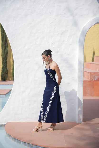 Santana Dress - Navy Blue