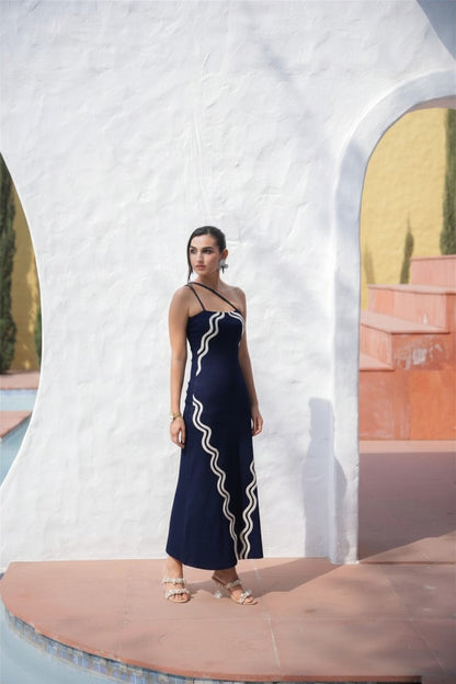 Santana Dress - Navy Blue