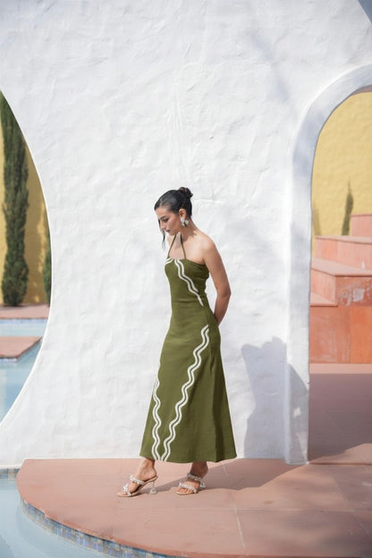 Santana Dress - Olive Green