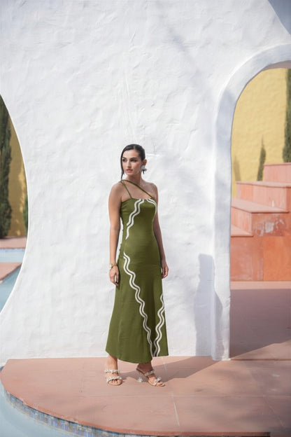 Santana Dress - Olive Green